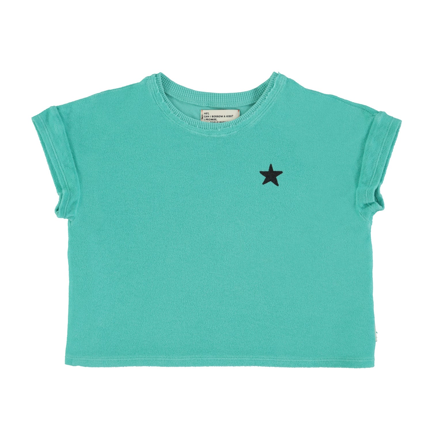 Cooles T-Shirt aus Bio-Frottee-Baumwolle mit Aufdruck für Mädchen und Jungen von Piupiuchick.