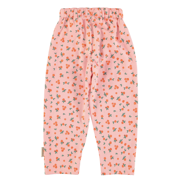Piupiuchick - Kinder Hose Blumen rosa