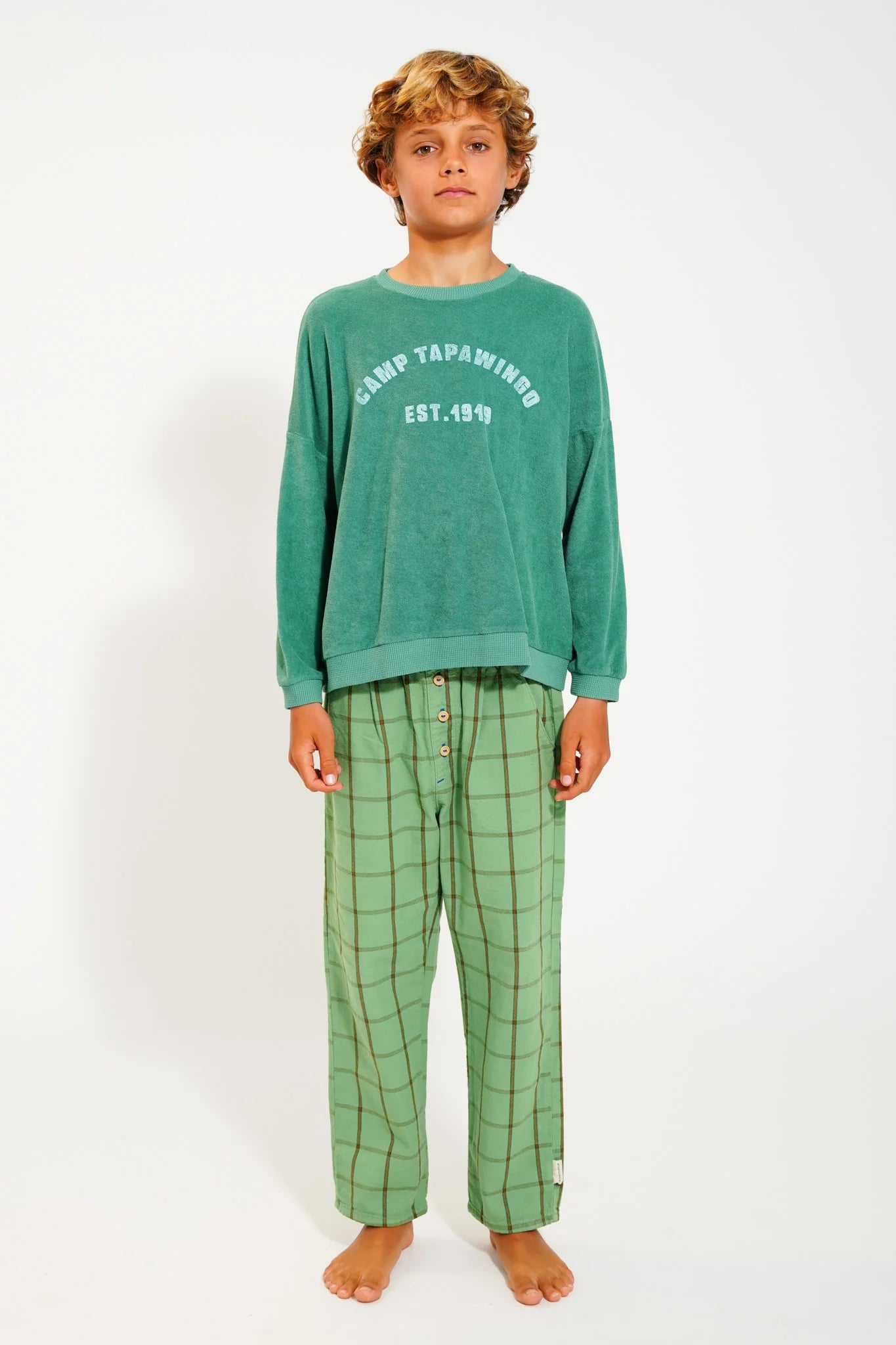 Cooles Sweatshirt  aus Bio-Frottee-Baumwolle mit Aufdruck für Mädchen und Jungen von Piupiuchick.