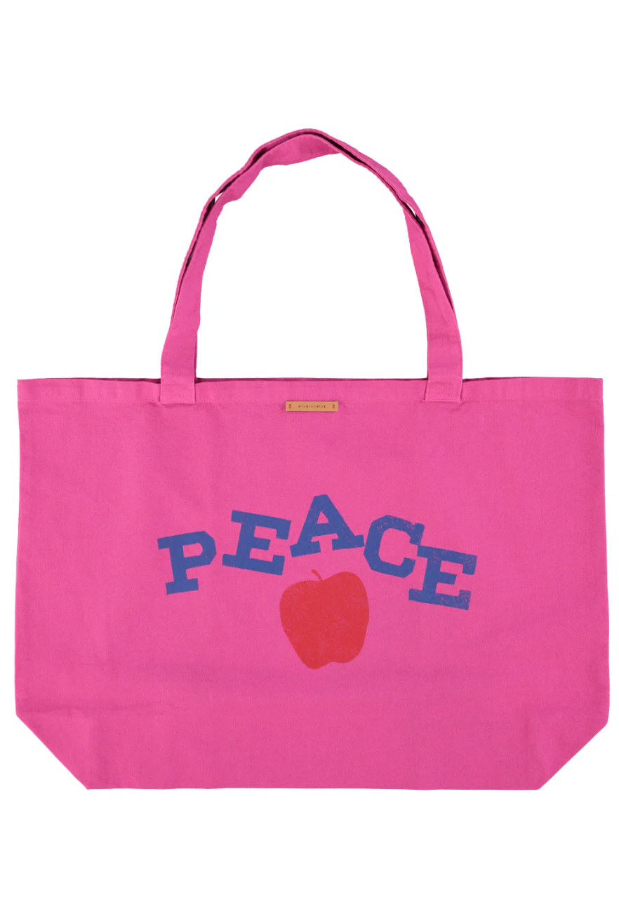 Piupiuchick - Kinder Tasche mit Peace-Print in pink