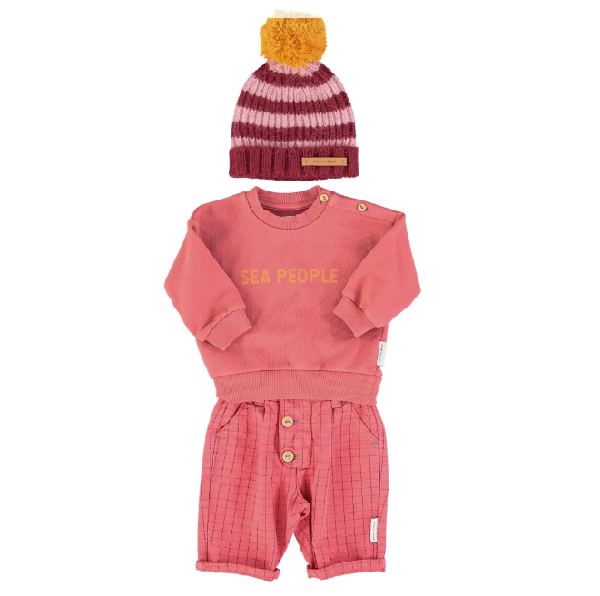 Piupiuchick - Baby Sweatshirt rosa "sea people" - AURYN Shop