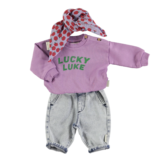 Piupiuchick - Baby Sweatshirt lila "Lucky Luke"