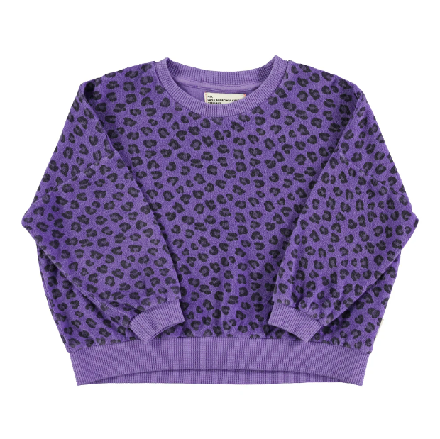 Sweatshirt aus Frottee Baumwolle mit Leo Print von Piupiuchick.