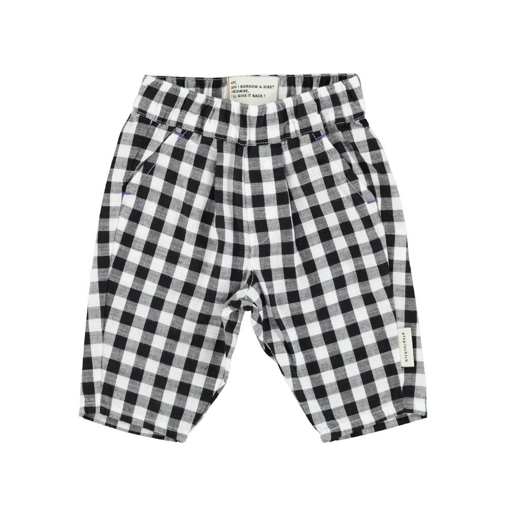 Süße karierte Babyhose aus Baumwolle für Mädchen und Jungen von Piupiuchick.