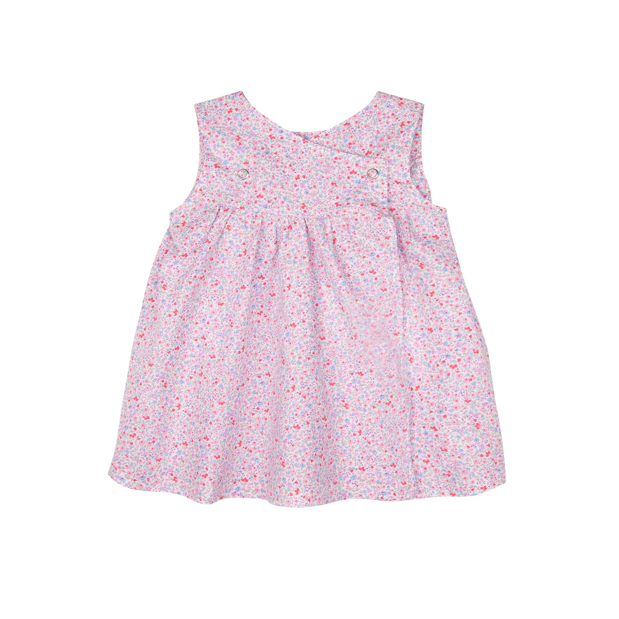 Pure Pure - Baby Kleid aus Baumwolle pink/blau