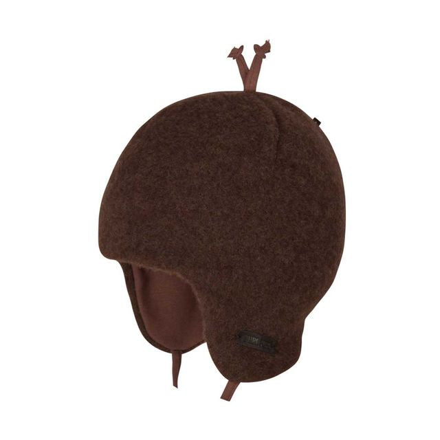 Pure Pure - Fleece Babymütze in braun aus Merinowolle