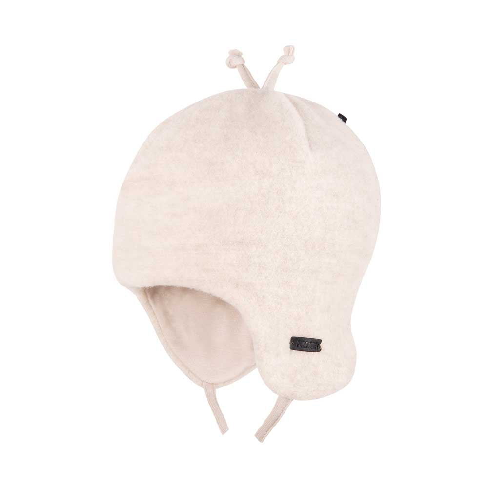 Pure Pure - Fleece Babymütze weiss aus Merinowolle für Kinder