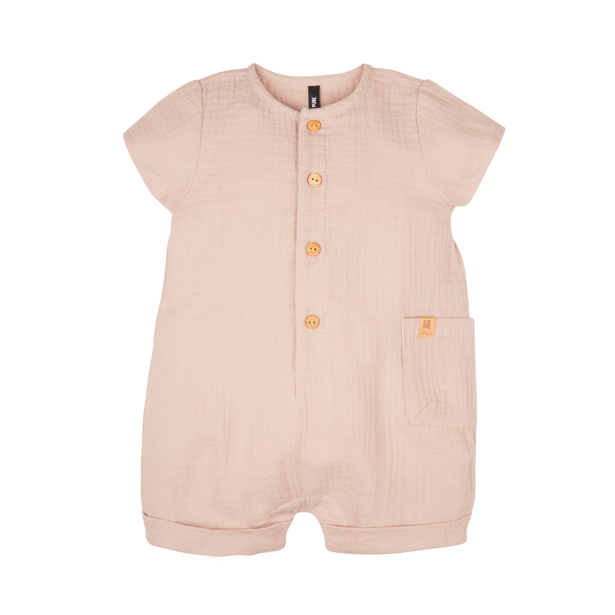 Pure Pure - Baby Overall aus Baumwolle beige