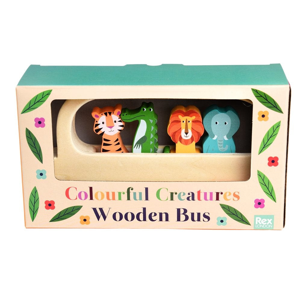 Rex London - Holz Bus Bunte Tiere - AURYN Shop