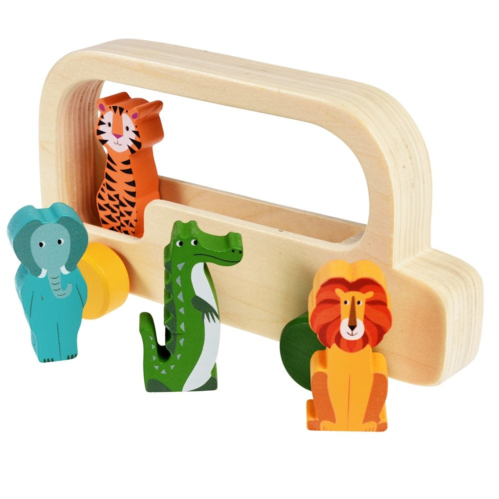 Rex London - Holz Bus Bunte Tiere - AURYN Shop