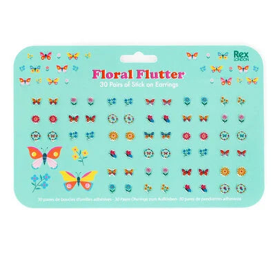 Set mit 30 Paar entzückende Ohrringen zum Aufkleben für Kinder von
Rex London.