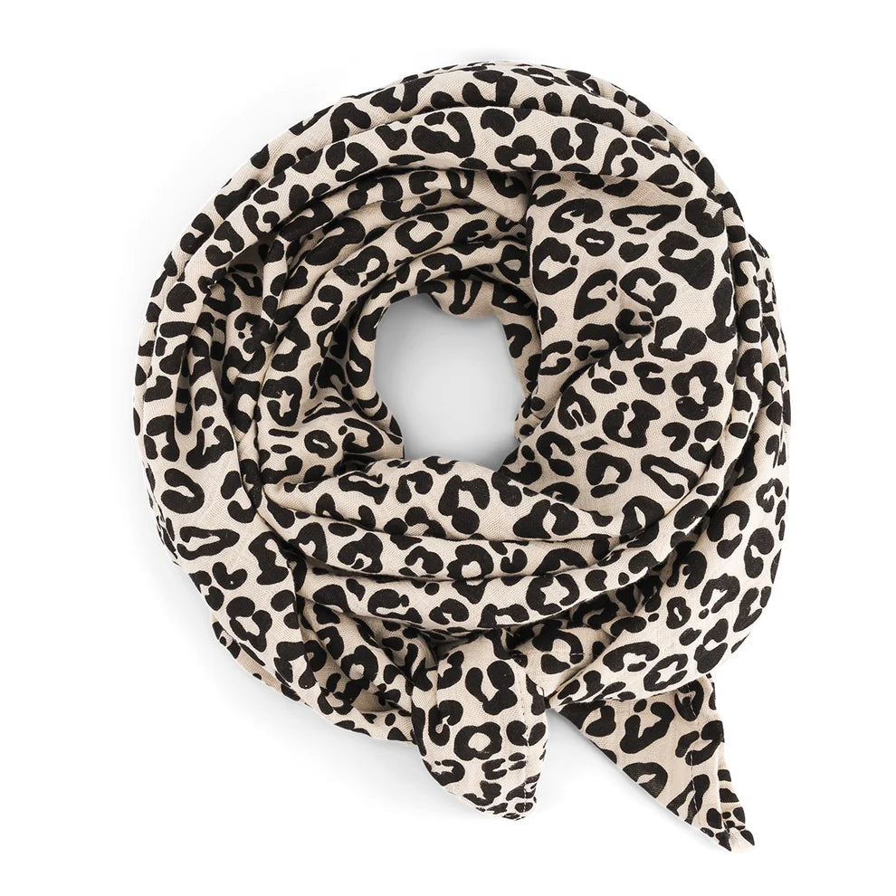 Rose in April - Swaddle Leoprint schwarz/ natur MINI & ME