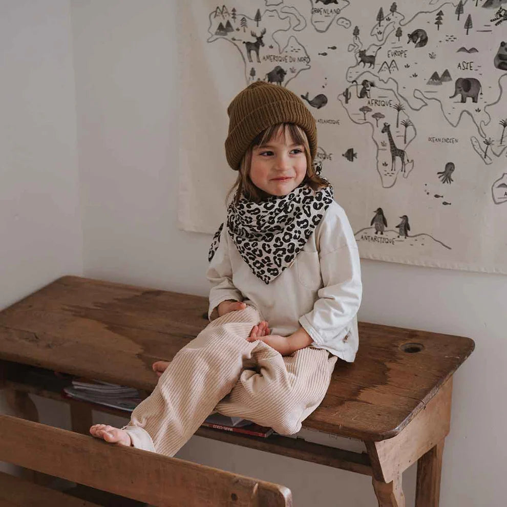 Rose in April - Swaddle Leoprint schwarz/ natur MINI & ME