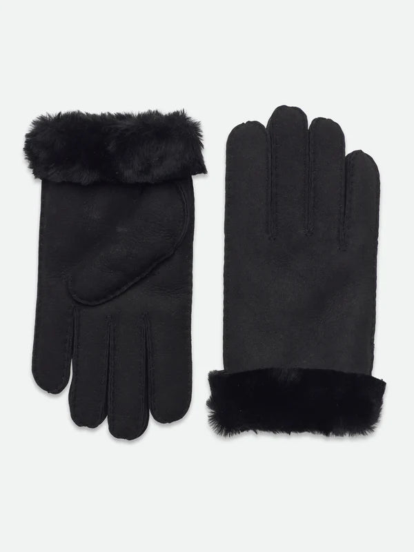 Rosemunde - Lammfell Handschuhe schwarz für Frauen/Damen