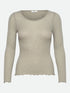 Rosemunde - Damen Langarmshirt beige Wolle