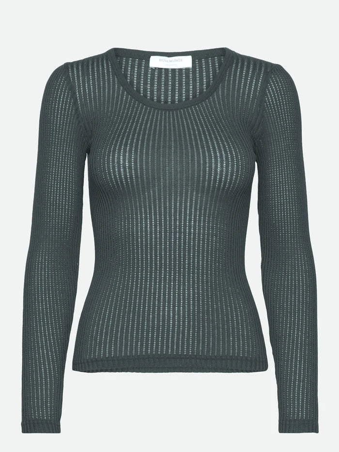 Zarte und raffinierte Bluse aus der weichsten Seiden- und Baumwollmischung