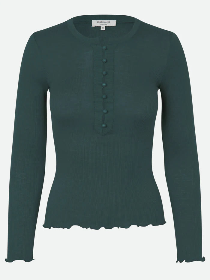 Rosemunde - Pullover mit Knöpfe dunklegrün