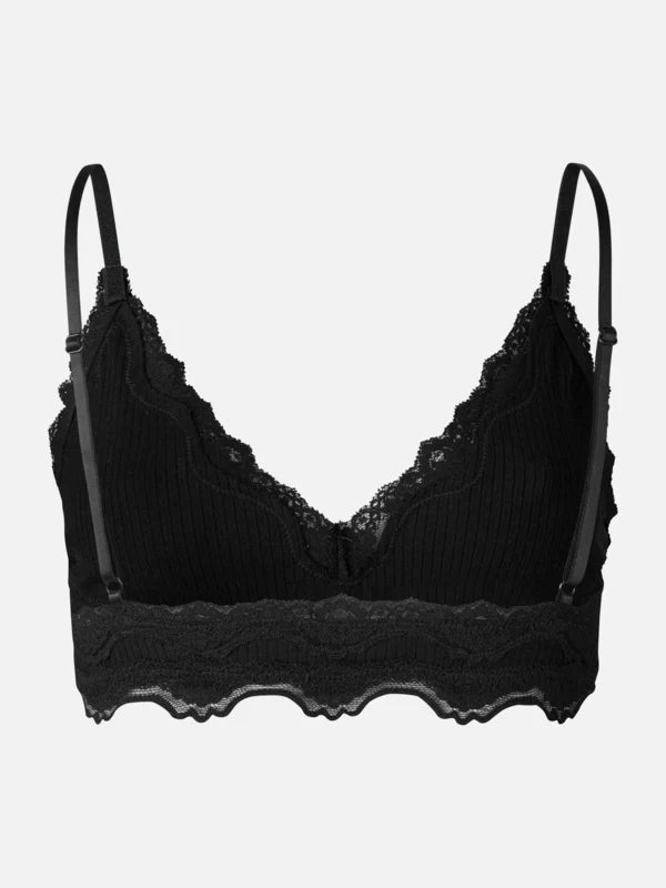 Rosemunde - Bralette mit Spitze schwarz