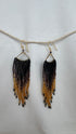Sister Schmuck - handgefertigte lange Ohrringe schwarz-gold