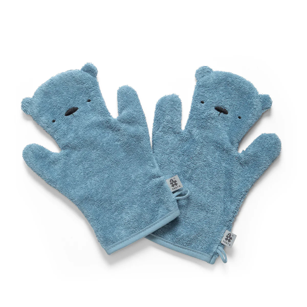 Sebra - Waschlappen 2er Set Bär blau