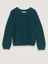 Cooler Kinder Pullover in dunkelgrün aus 100% Baumwolle.