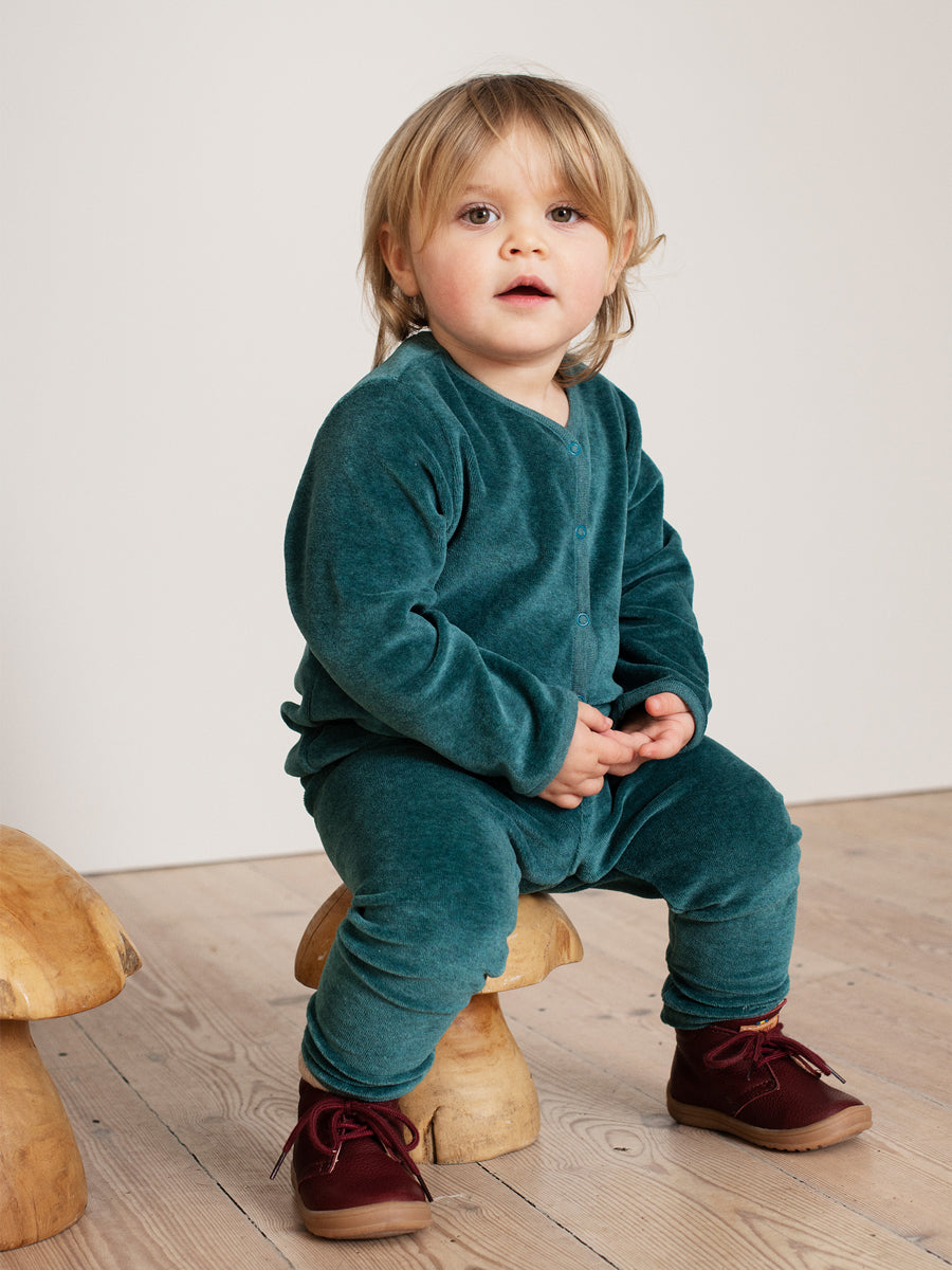 Serendipity - Baby Leggings Velour dunkelgrün
