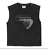 Ärmelloses Shirt in gewaschenem Schwarz mit Rundhalsausschnitt und Print "Love bandits" von Sisters Department