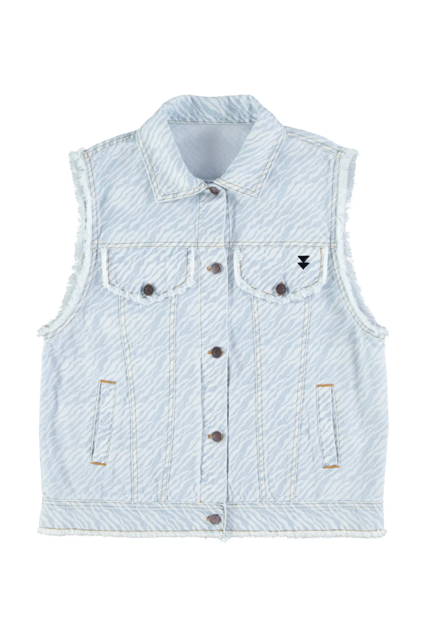 Sisters Department - Damen Weste "Zebra"-Print