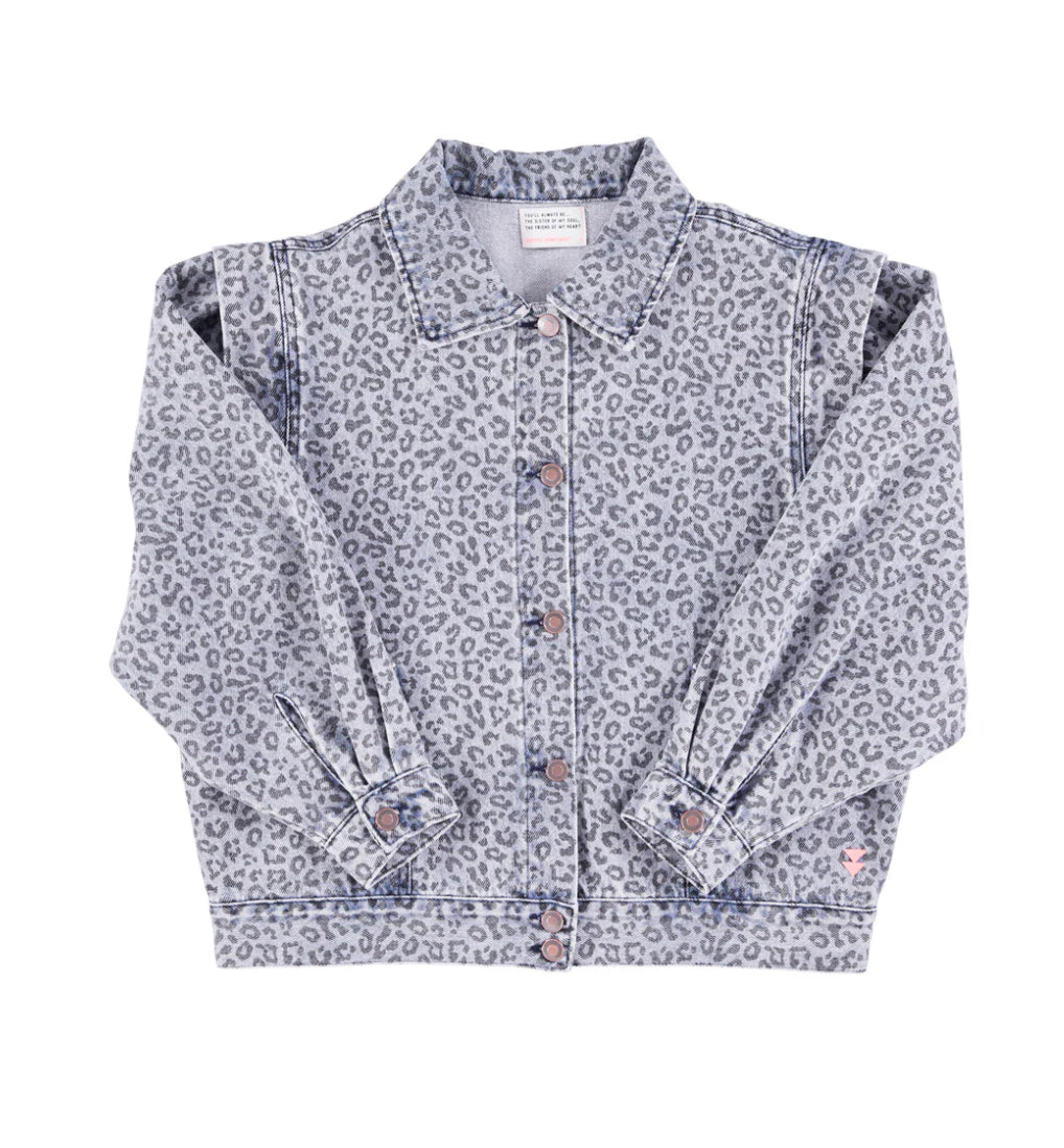 Sisters Departement - Jeansjacke für Frauen mit leoprint