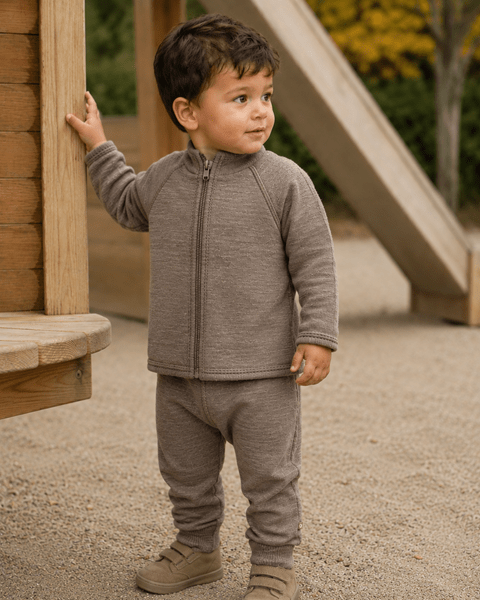 Smallstuff - Baby Hose Merinowolle dunkelbraun