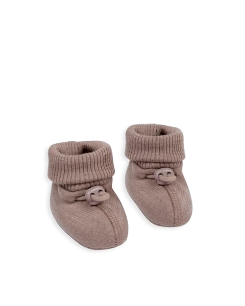 Süße Babyschuhe aus 100% Merinowolle mit sehr weicher, gebürsteter Wollinnenseite von Smallstuff.