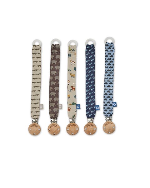 Smallstuff - Schnullerband Baumwolle Elefanten