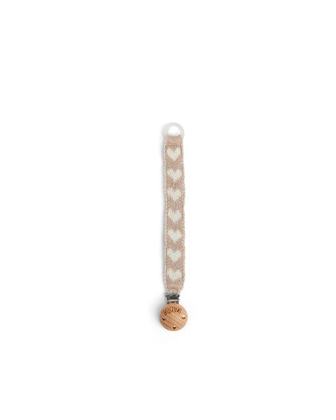 Smallstuff - Schnullerkette mit Herzen natur