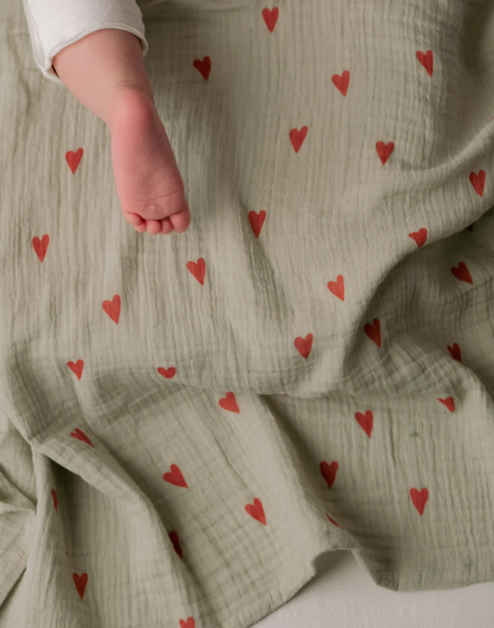 Studio Noos - BabySwaddle 120cm x 120cm aus Baumwolle (bio) grün