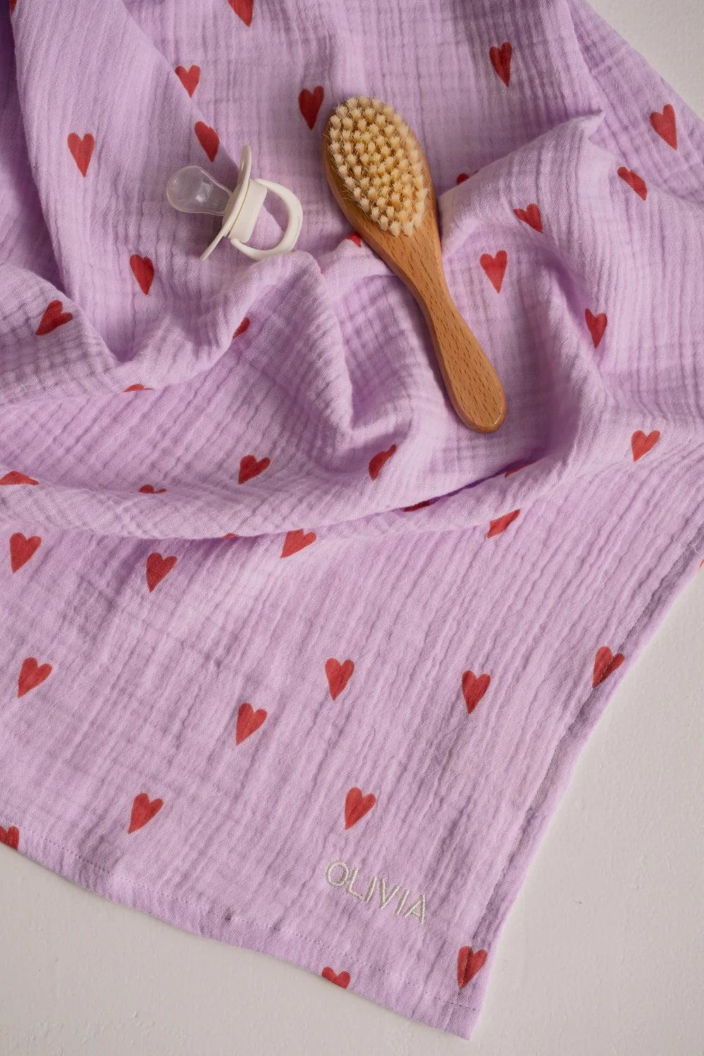 Studio Noos - Babyswaddle 70cm x 70cm aus Baumwolle (bio) flieder