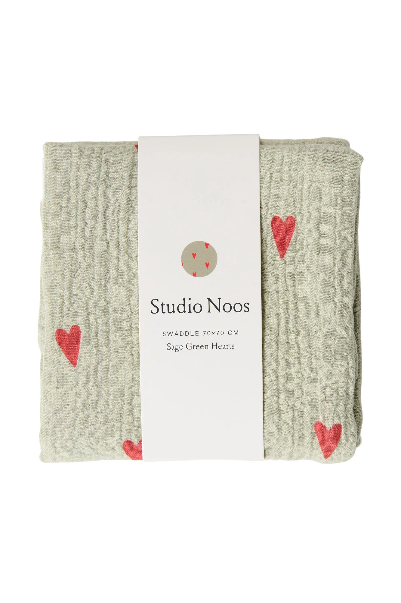 Studio Noos - Babyswaddle 70cm x 70cm aus Baumwolle (bio) grün
