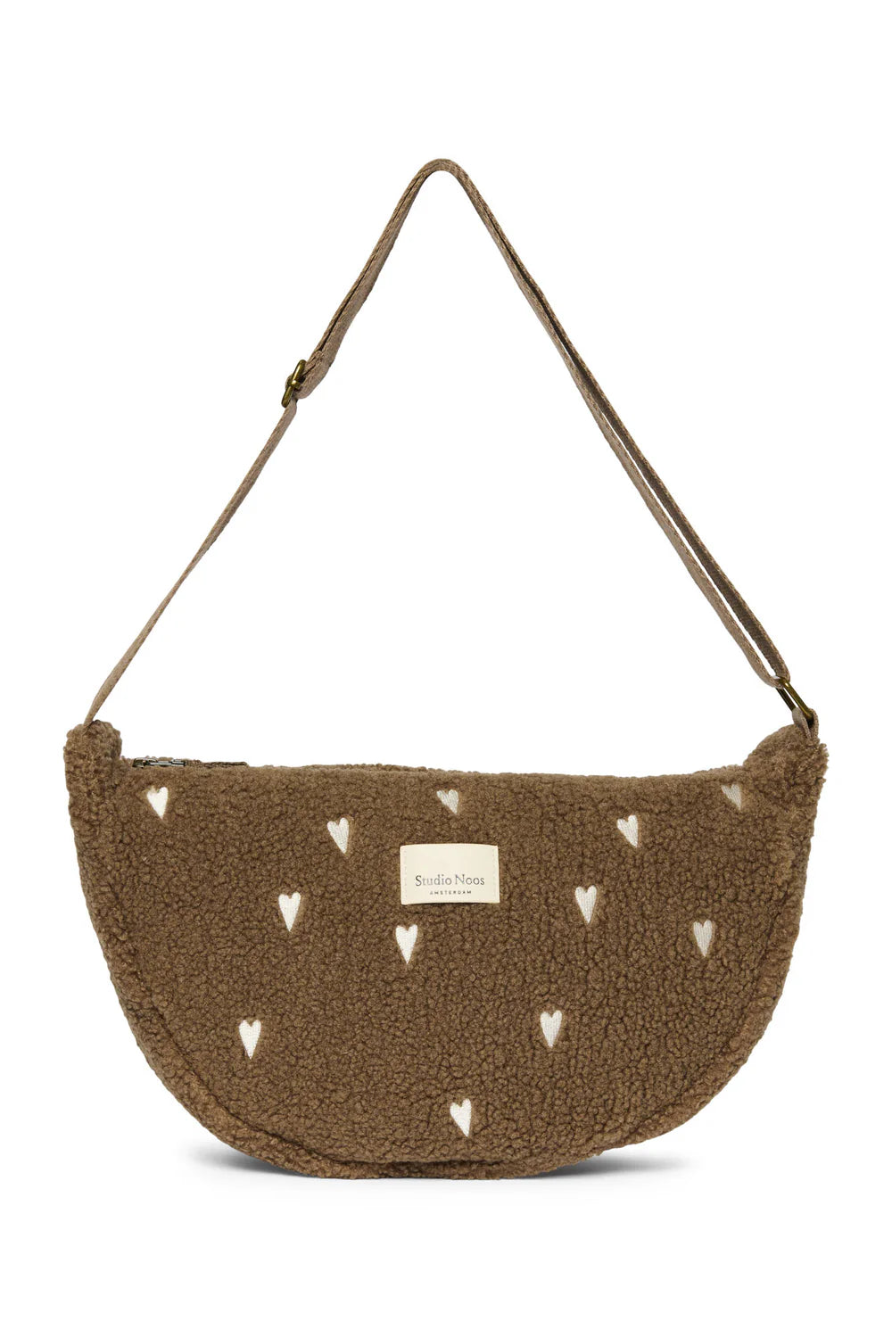 Studio Noos - Teddy Mom-Bag braune Gürteltasche mit Herzen