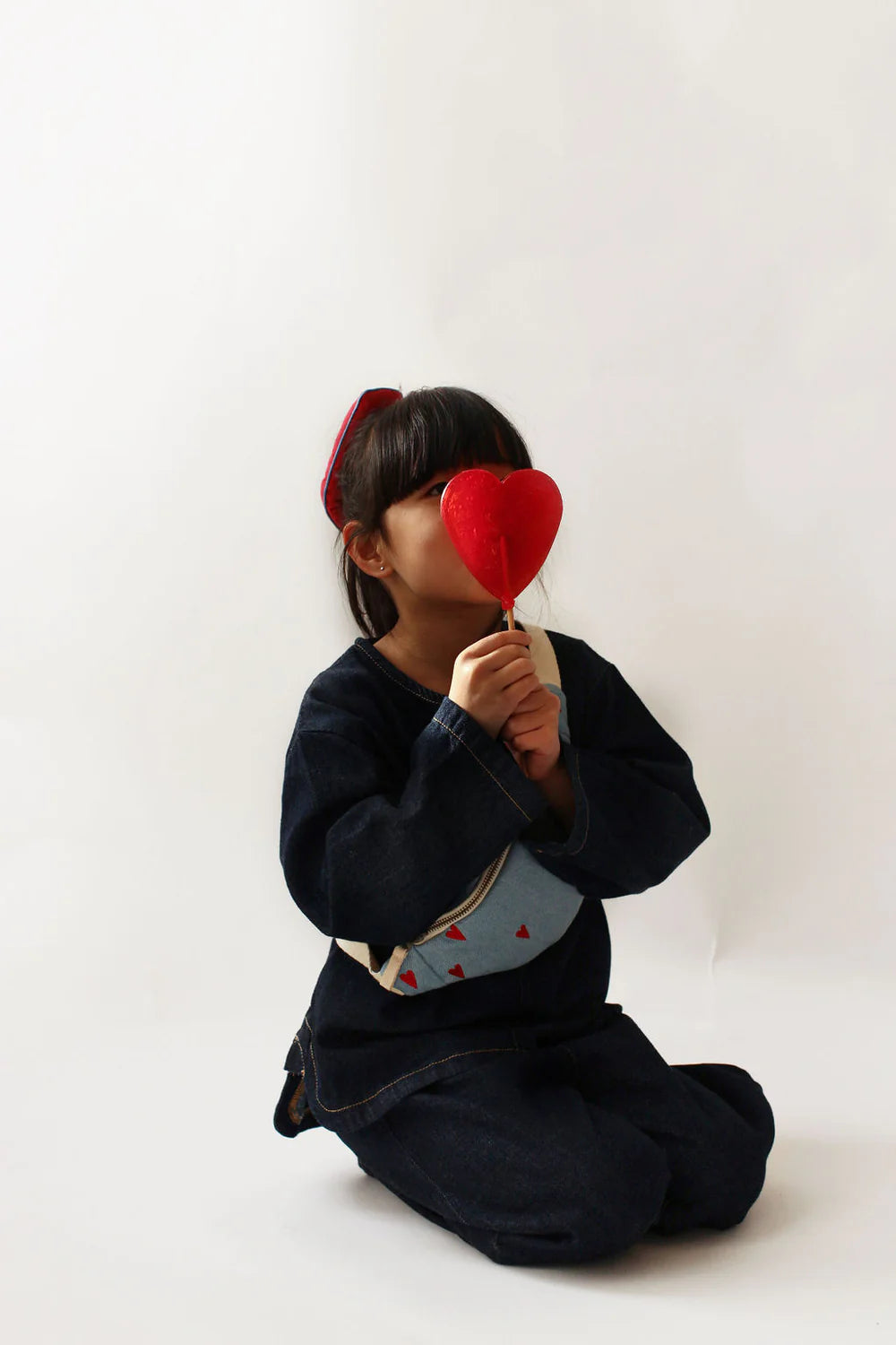 Studio Noos - Kinder denim Gürteltasche Herzen MINI & ME