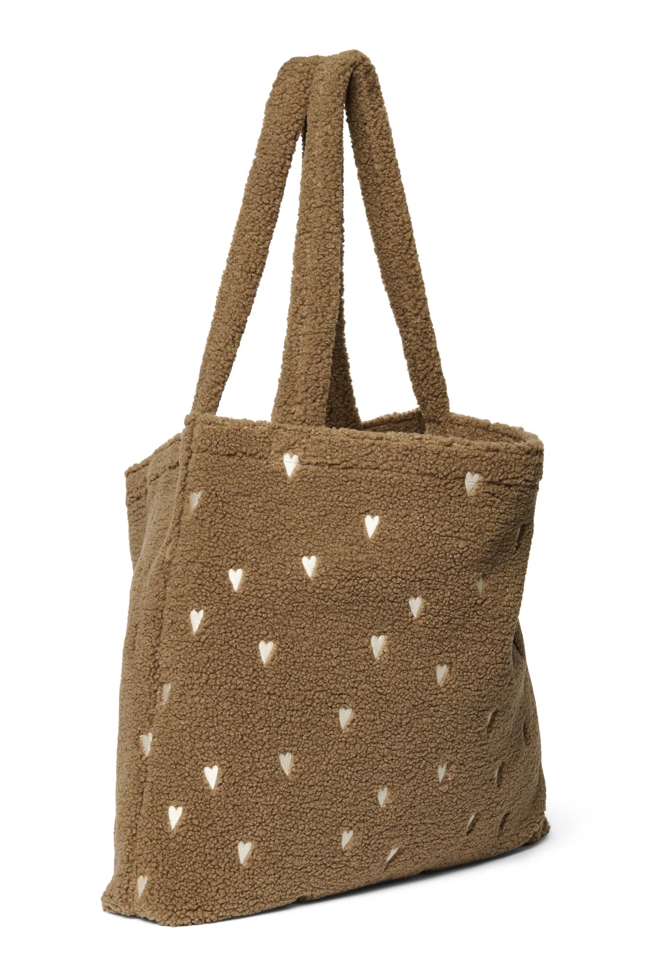 Studio Noos - Teddy Mom-Bag braun Teddytasche mit Herzen