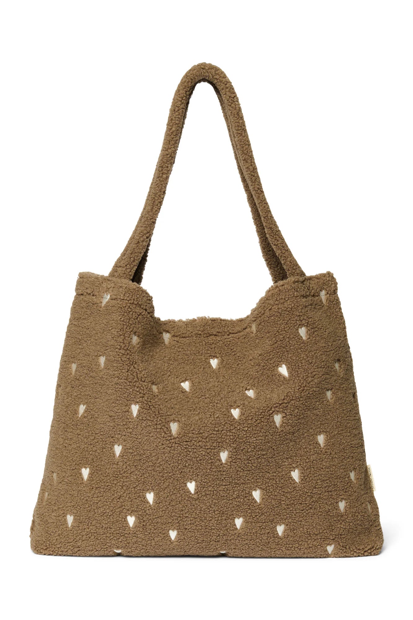 Studio Noos - Teddy Mom-Bag braun Teddytasche mit Herzen