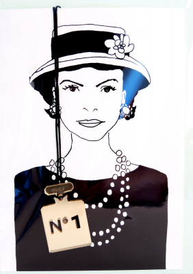 Grußkarte mit Umschlag und Halskette aus Acryl von The Buttique.