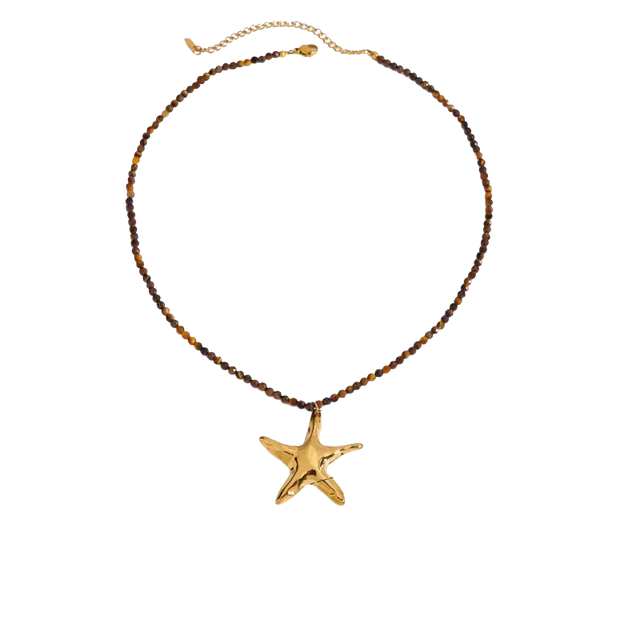 Vido - Halskette für Frauen in braun mit Seestern