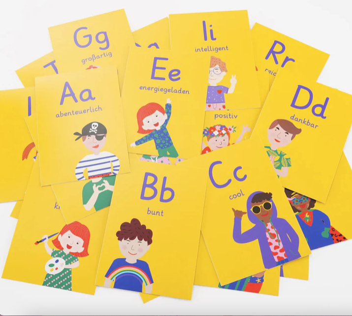 Wer wir wurden - Kinder ABC Karten Set
