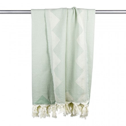 Yolunda - Hamamtuch Biobaumwolle Kastane grün