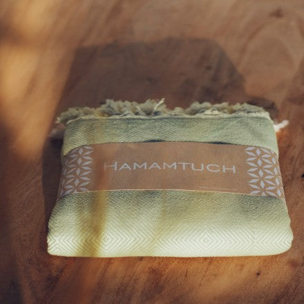 Yolunda - Hamamtuch Biobaumwolle Kastane grün