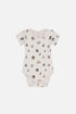 Hust & Claire - Baby Bambusbody kurzarm natur Safari