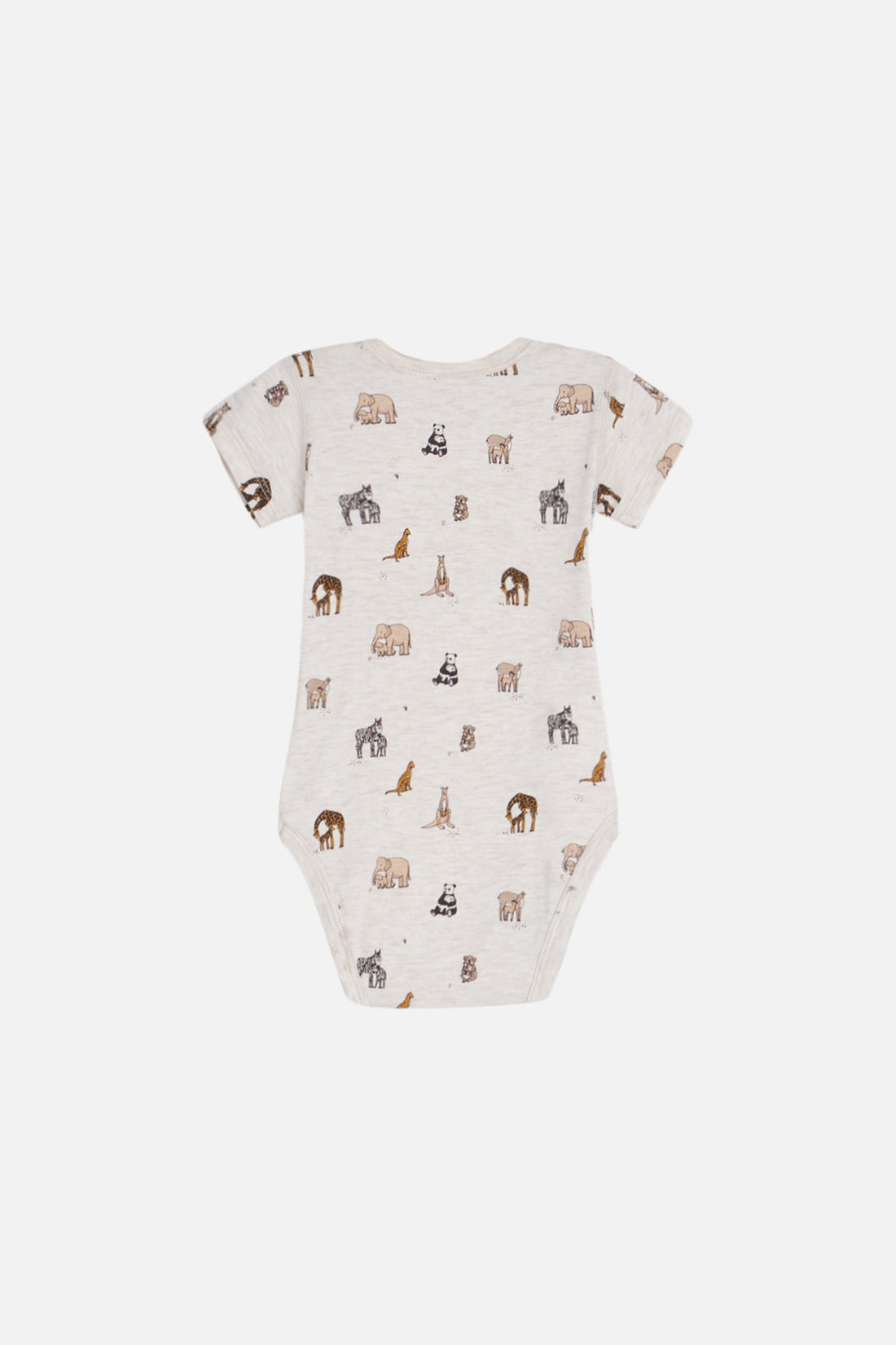 Hust & Claire - Baby Bambusbody kurzarm natur Safari