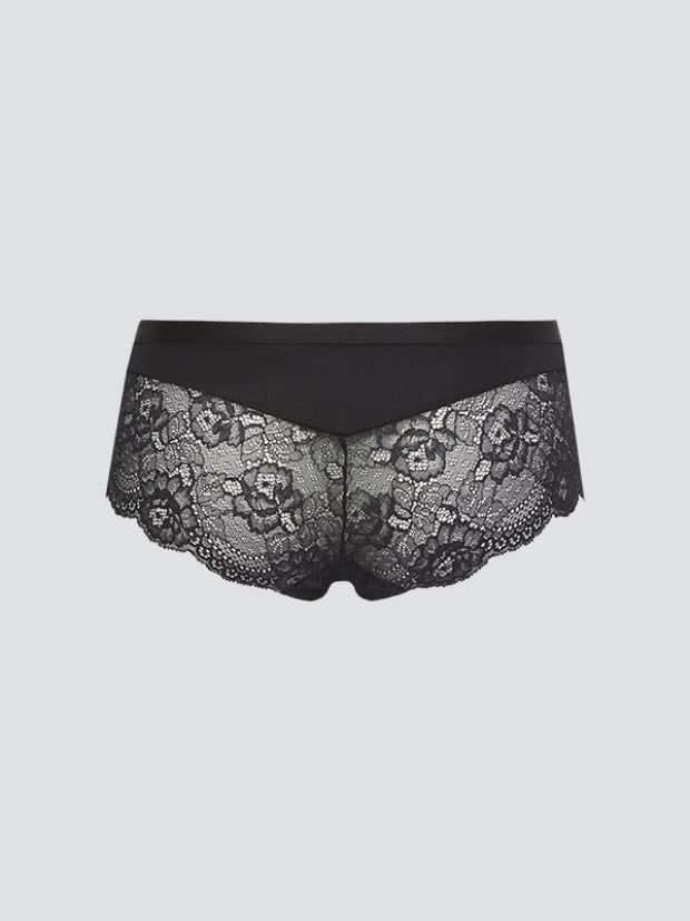 Comazo earth - Brasil Slip mit Spitze schwarz - GOTS zertifiziert