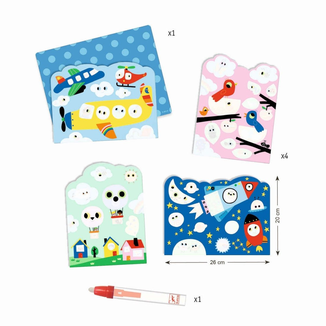 Djeco - Wassermalen: Im Himmel versteckt - AURYN Shop