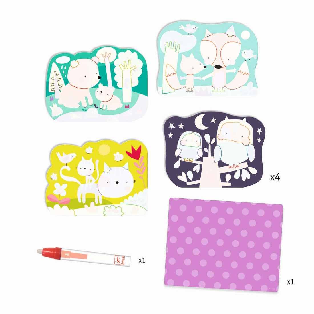 Djeco - Wassermalen im Wald versteckt - AURYN Shop